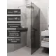Душевая перегородка Alias perd190602ch 190x60 тонированное стекло 8 мм хромированный алюминиевый профиль