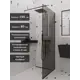 Душевая перегородка Alias perd190802b 190x80 тонированное стекло 8 мм чёрный алюминиевый профиль