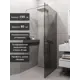 Душевая перегородка Alias perd190802ch 190x80 тонированное стекло 8 мм хромированный алюминиевый профиль