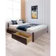 Кровать Solarius Классика с 4 ящиками 150x63x200 см дерево со сплошным основанием цвет светло-серый/венге