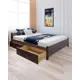 Кровать Solarius Классика с 4 ящиками 170x63x210 см дерево со сплошным основанием цвет темно-серый/венге