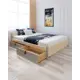 Кровать Solarius Классика с 4 ящиками 190x63x210 см дерево со сплошным основанием цвет бежевый/платиновый