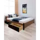 Кровать Solarius Классика 150x63x210 см дерево со сплошным основанием цвет коричневый/черный оникс