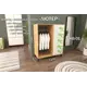 Комод Furnistyle КВ-01 5 ящиков 110х50.5х134.5 см ЛДСП цвет дуб крафт золотой/белый бриллиант