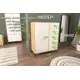 Комод Furnistyle КВ-02 5 ящиков 110х50.5х134.5 см ЛДСП цвет дуб крафт золотой/белый бриллиант