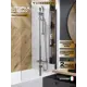 Ширма на ванну Watersense Nancy стеклянная 100x140 распашная прозрачное стекло профиль хром