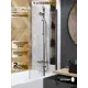 Ширма на ванну Watersense Nancy стеклянная 80x140 распашная прозрачное стекло профиль хром