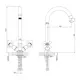 Смеситель для кухни Lemark LM6045C поворотный излив 23.2 см цвет хром