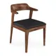 Стул Alsav Hordy 48.6x78.5x59.6 см искусственная кожа цвет орех темный/экокожа черная