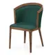 Стул Alsav Bizotti 52.5x83x61 см искусственная кожа цвет орех темный /экокожа dark green