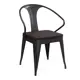 Стул Alsav West wood 38.5x80x51 см металл цвет вяз темный/черный матовый
