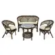 Комплект кофейный Пеланги 02/15 Б Classic Rattan стол, 2 кресла и диван