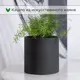 Кашпо Evabrick d20 см 20 см 5 л полимербетон черный без автополива