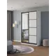 Шкаф-купе Клевер Атина с 2 дверями и зеркалом 240x110х45 см 6 полок ЛДСП цвет белый/лофт