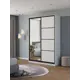 Шкаф-купе Клевер Атина с 2 дверями и зеркалом 240x150х50 см 6 полок ЛДСП цвет белый/лофт