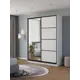 Шкаф-купе Клевер Атина с 2 дверями и зеркалом 240x180х45 см 6 полок ЛДСП цвет белый/лофт