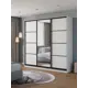 Шкаф-купе Клевер Атина с 3 дверями и зеркалом 240x250х45 см 9 полок ЛДСП цвет белый/лофт