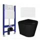 Комплект инсталляция с унитазом 3 в 1 инсталляция Enio Tecnico 50 EN8050050 унитаз подвесной Cento BL EN4280035 кнопка белая матовая Cubo