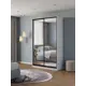 Шкаф-купе Клевер Атина с 2 дверями 240x120х45 см 6 полок ЛДСП цвет белый/лофт зеркальный