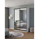 Шкаф-купе Клевер Атина с 2 дверями 240x160х58 см 6 полок ЛДСП цвет белый/лофт зеркальный