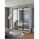 Шкаф-купе Клевер Атина с 3 дверями 240x220х65 см 9 полок ЛДСП цвет белый/лофт зеркальный