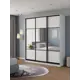 Шкаф-купе Клевер Атина с 3 дверями 240x200х65 см 9 полок ЛДСП цвет белый/лофт комбинированный