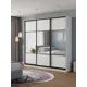 Шкаф-купе Клевер Атина с 3 дверями 240x230х45 см 9 полок ЛДСП цвет белый/лофт комбинированный