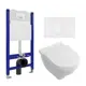 Комплект инсталляция с унитазом 3 в 1 инсталляция Enio Tecnico 50 унитаз Villeroy O Novo Directflush кнопка белая матовая Geometria