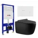 Комплект инсталляция с унитазом 3 в 1 инсталляция Enio Tecnico 52 унитаз Aquanet Cetus-BW 287008 кнопка белая, окантовка хром Rotondo