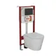 Комплект BAUEDGE NEO45700-BK0001-HQ2-Q00008 6 в 1: инсталляция 45, унитаз торнадо Nimb Hurricane-2, быстросъемное сиденье, кнопка Hotel черная матовая