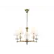 Люстра подвесная Ambrella light High Ambr_lh71021 5 ламп 23 м² цвет белый/латунь