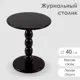 Журнальный столик круглый Огого Обстановочка! 40x46.50 см цвет черный