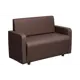 Диван прямой Поли 116x77x55 см эко-кожа цвет коричневый
