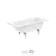 Прямоугольная ванна Sanitana BLB Universal S398019AH000000N_B50HAH001N сталь 150x70 см с шумоизоляцией и ножками