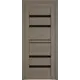 Комплект межкомнатной двери VFD Atum pro x28 остеклённая 200x90см Шпон цвет Brun oak (black gloss) с коробом и наличниками