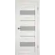 Комплект межкомнатной двери VFD Atum х23 остеклённая 200x80см Шпон цвет Nord vellum (white cloud) с коробом и наличниками