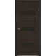 Комплект межкомнатной двери VFD Atum х23 остеклённая 200x70см Шпон цвет Венге (ультра черное) с коробом и наличниками