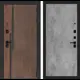 Дверь входная Лабиринт Кармина правый 205x96см цвет орех американский с патиной/бетон светлый с панелью П24
