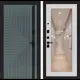 Дверь входная Лабиринт Кредор левый 205x88см цвет серо-зеленый с патиной/сандал белый с зеркалом П18