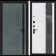 Дверь входная Лабиринт Кредор левый 205x88см цвет серо-зеленый с патиной/белый софт рельеф с зеркалом П32