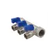 Коллектор распределительный Okseler oks00402 3/4"x1/2" евроконус 3 выхода латунь