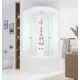 Душевая кабина Domani-Spa Delight Slim 110 high DS01DS110HWCl10 100x100x218 см гидромассаж 1/4 круга высокий поддон, белые стенки, прозрачное стекло