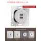 Розетка USB встраиваемая Arte milano 202.46-1.silver цвет серебро