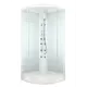 Душевая кабина гидромассажная Domani-Spa Delight Slim 110 100x100x218 см низкий поддон белые стенки, сатин-матированное стекло