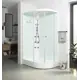 Душевая кабина Domani-Spa Delight Slim 128 L левая DS01DS128LLWCl10 120x80x218 см гидромассаж прямоугольный низкий поддон, белые стенки