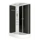 Душевая кабина Domani-Spa Delight Slim 128 L левая DS01DS128LLBCl10 120x80x218 см гидромассаж прямоугольный низкий поддон, черные стенки