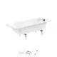 Ванна Sanitana BLB Universal 20220735R прямоугольная сталь 170x75 см с шумоизоляцией, ножками и сливом-переливом