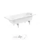 Ванна Sanitana BLB Universal 20220717R прямоугольная сталь 170x70 см с шумоизоляцией, ножками и сливом-переливом