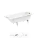 Ванна Sanitana BLB Universal 20220724R прямоугольная сталь 170x70 см с шумоизоляцией, ножками, сливом-переливом и подголовником