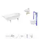 Ванна Sanitana BLB Universal 20220844R прямоугольная сталь 170x70 см с подвесным унитазом и раковиной в комплекте